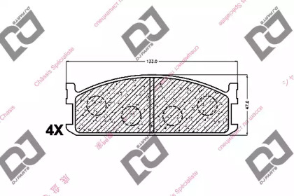 Комплект тормозных колодок DJ PARTS BP1260